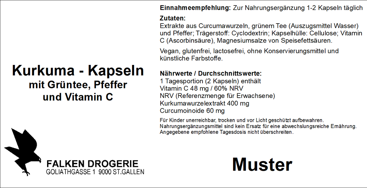 Falken Kurkuma-Kapseln 200 Stück
